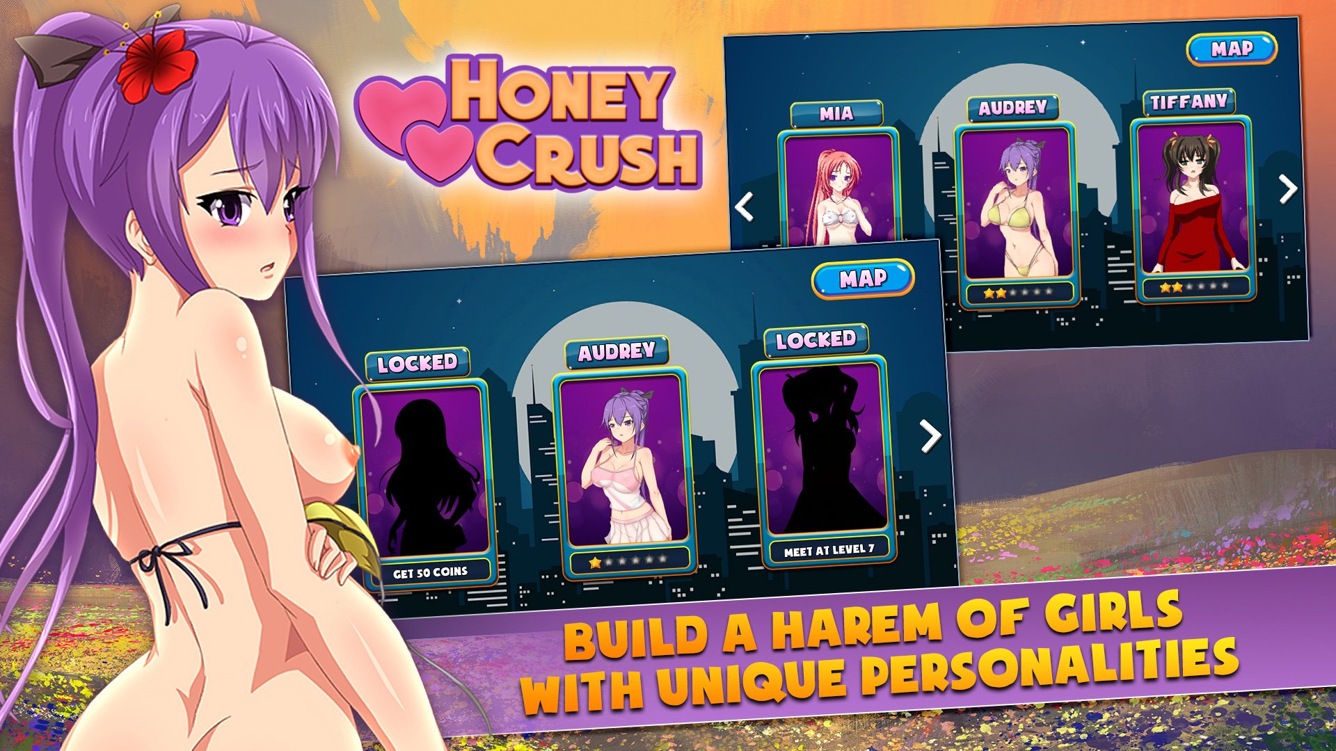 Horny Ladies And The News Hentai - Honey Crush - Casual Sex Game | Nutaku