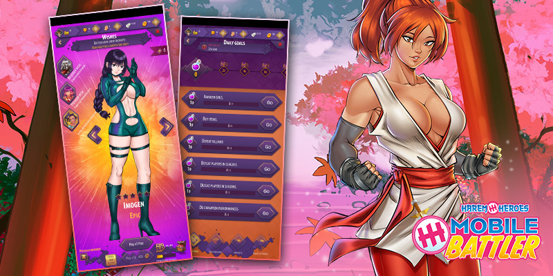 Image showing some of the gameplay and the beautiful girls of HHMB