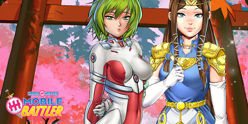 Image showing two of the girls you will get to meet in Harem Heroes Mobile Battler