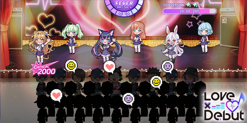 Image showing some of the gameplay of Love X Debut