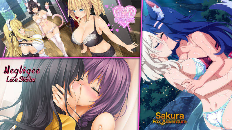 Image montrant des jeux mettant en vedette diverses relations lesbiennes